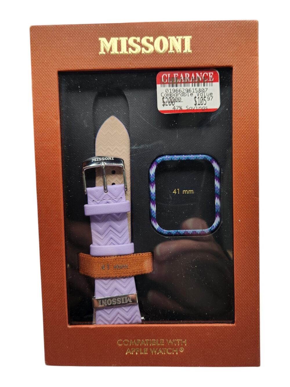 Missoni Purple Silicone Apple Watch Band with Case 41mm